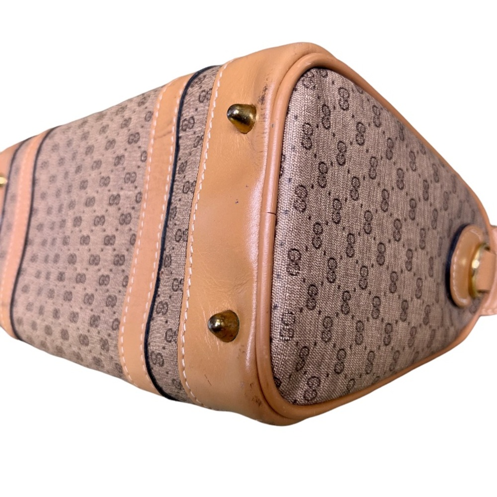 Gucci • Authentic Vintage Micro Monogram GG Leather Boston Bag Handbag - Picture 8 of 11